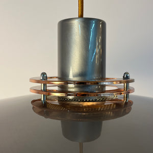 Große Lamellenlampe Leto silber kupfer von Top Lamper