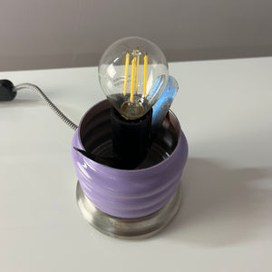 Mushroom Tischlampe flieder weiß Glas