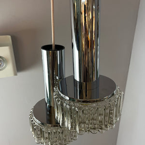 Pendelleuchte Modell P105 Rauchglas Chrom von STAFF