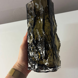 Bark Vase grau Glas von Margit Brandt