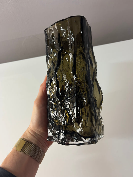 Bark Vase grau Glas von Margit Brandt