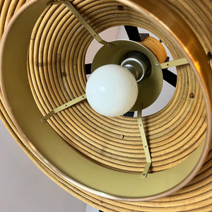 Hängelampe Rattan Kupfer von Doria Leuchten