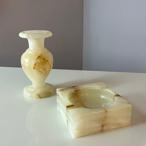 Set: Aschenbecher & Vase Onyx