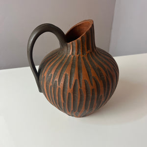 Vase Model Rhodos in Ritzdekor Handarbeit von Eiwa Keramik