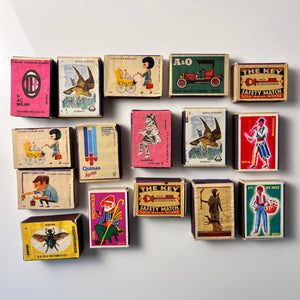 Set: Vintage Streichhölzer Kunst Mid Century Design