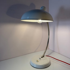 Schreibtischlampe weiß Metall von Helion - VEB Leuchtenbau Arnstadt