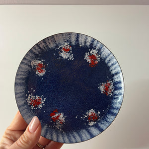 Schale blau rot Emaile