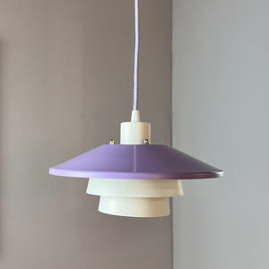 Lamellenlampe neu lackiert weiß lila