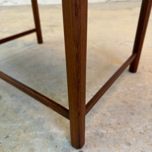 Beistelltisch Teak & blaue Fliesen aus Dänemark