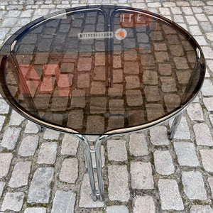 Runder Esstisch Rauchglas Chrom Ø 99,5 cm