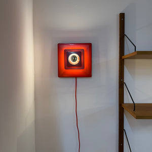 Wandlampe Pyramide rot Metall von Hustadt Leuchten