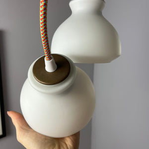 Hängelampe weiß Glas von Holmegaard