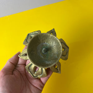 Kerzenständer Messing in Blütenform