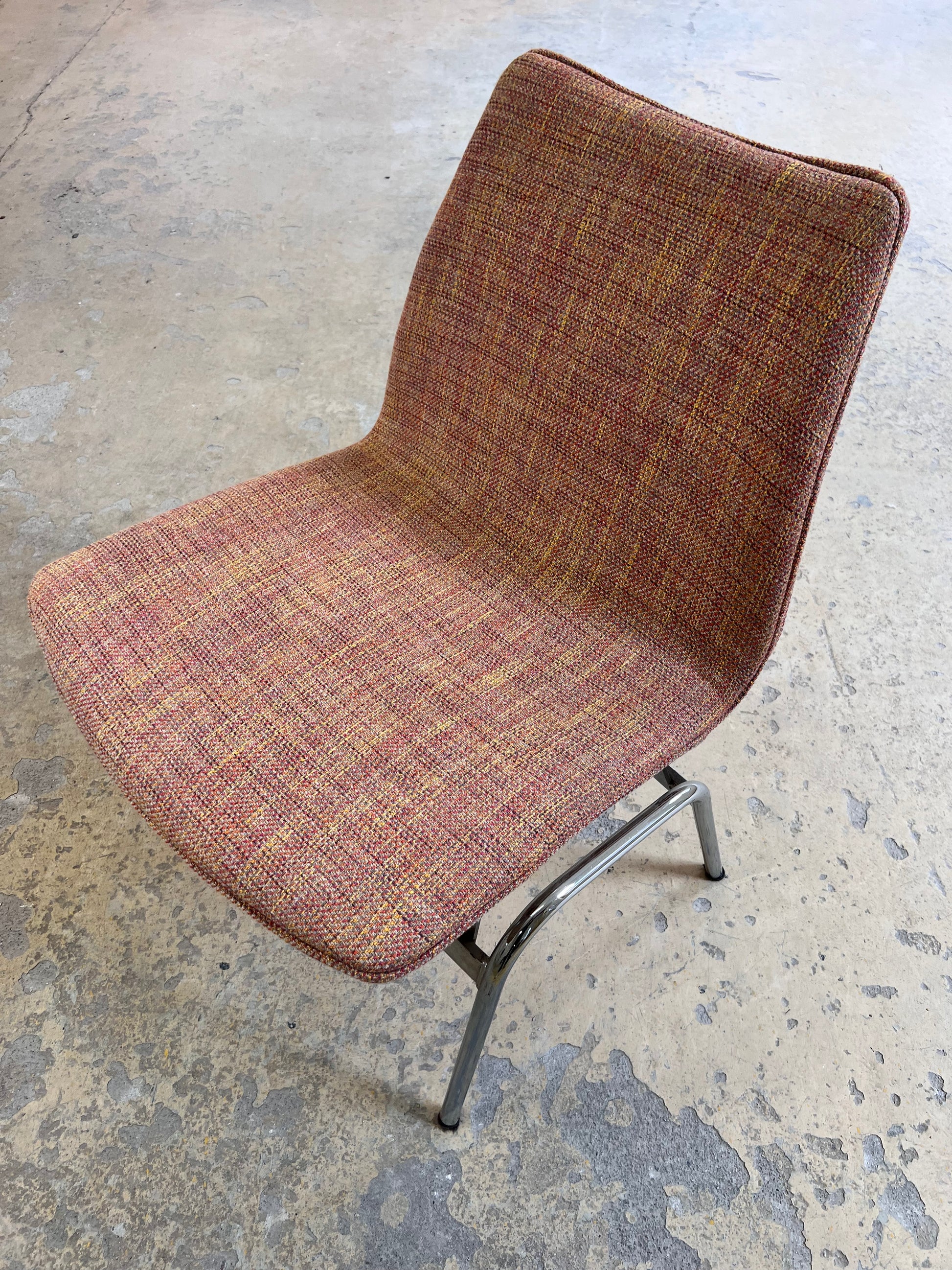 Sessel Lufthavnsstol orange Chrom von Anden Arkitekt für Duba Møbelindustri