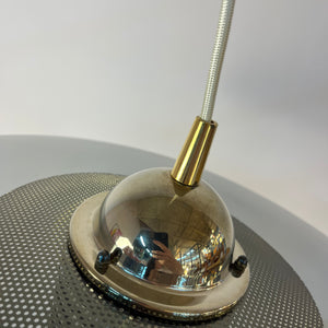 Hängelampe Rauchglas Messing von Jan Eskil Eskilsson für Belid