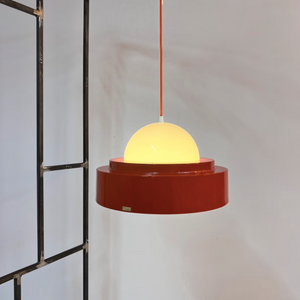 Hängelampe orange weiß von P.O.Ström
