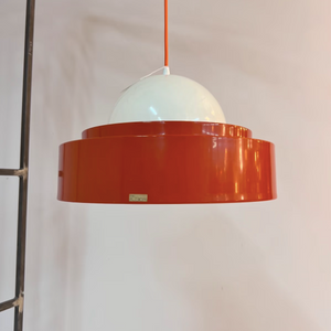 Hängelampe orange weiß von P.O.Ström