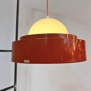 Hängelampe orange weiß von P.O.Ström