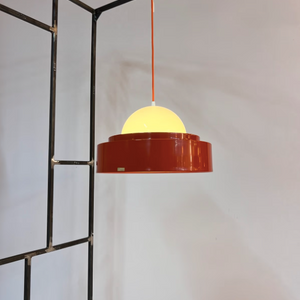 Hängelampe orange weiß von P.O.Ström