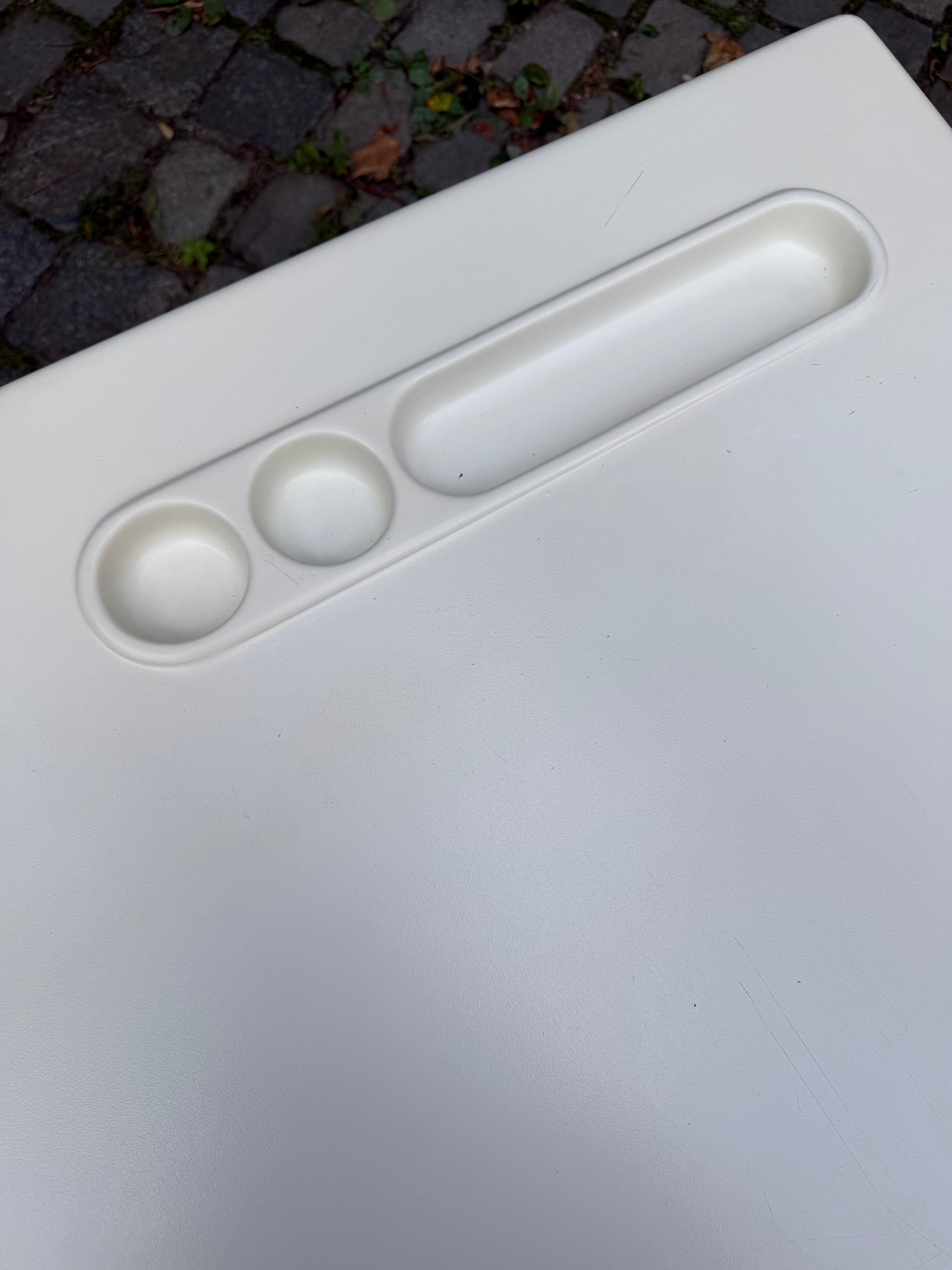 Schreibtisch weiß Fiberglas Chrom von 2 INN Lissone