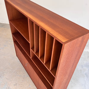 Bücherregal mit Klappfach Teak aus Dänemark