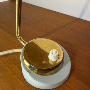 Tischlampe creme Messing von Robert Pfäffle