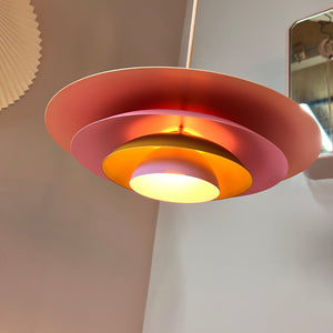 Lamellenlampe neu lackiert rosa orange