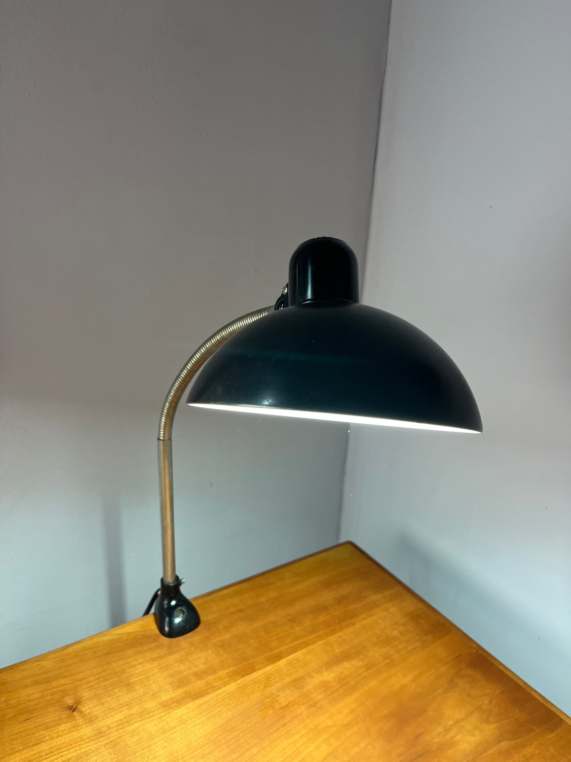 Klemmlampe schwarz von Christian Dell für Kaiser Idell