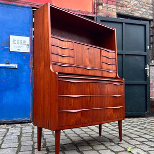 Halbrunder Sekretär Teak aus Dänemark