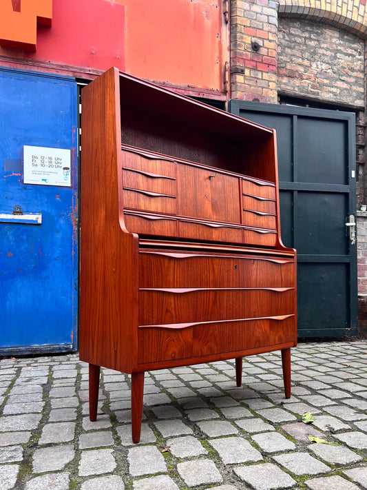 Halbrunder Sekretär Teak aus Dänemark