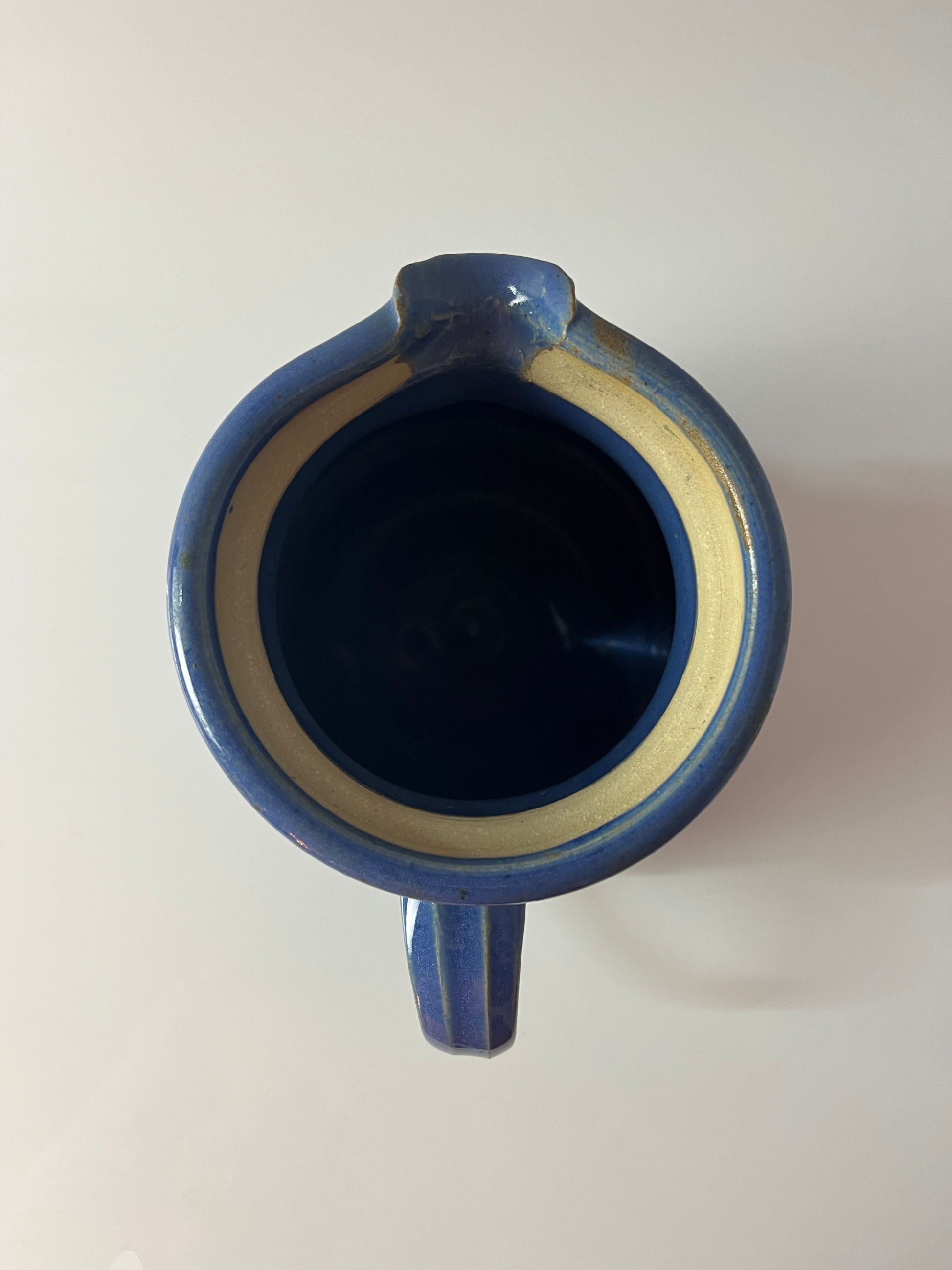 Teekanne blau Keramik