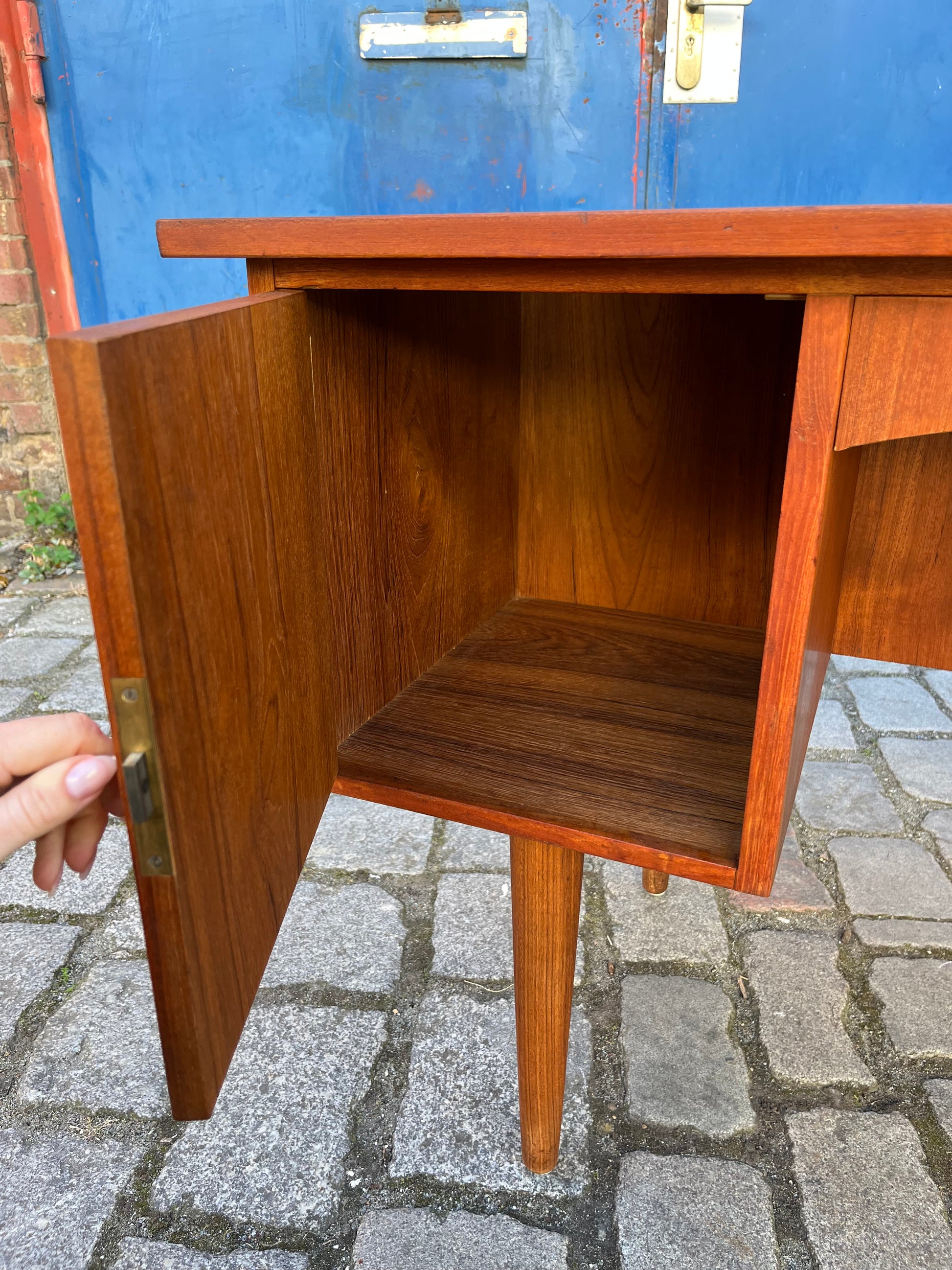 Freistehender Schreibtisch Teak aus Dänemark