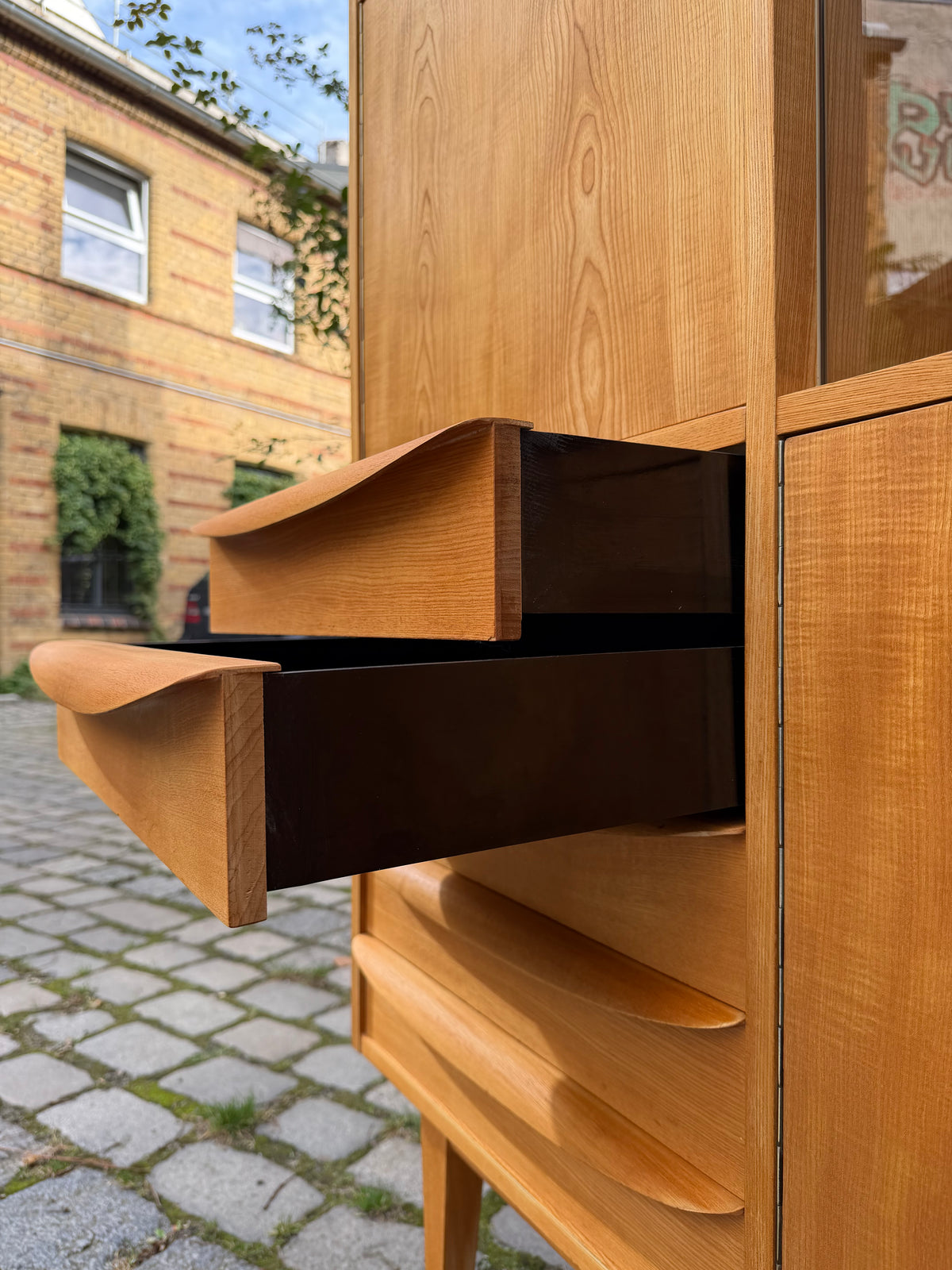 Highboard Typ 602/G Esche von Franz Ehrlich für Hellerau