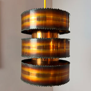 Brutalistische Kupfer Hängelampe von Svend Aage Holm Sørensen for Holm-Sørensen & Co