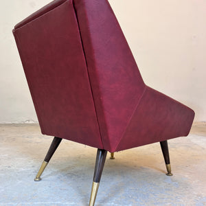 Sessel rot Kunstleder aus Italien