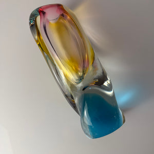 Vase Regenbogen Glas von Josef Rozinek für Borske Sklo