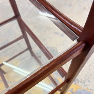 Regal Teak mit Acrylglasplatten aus Däenmark