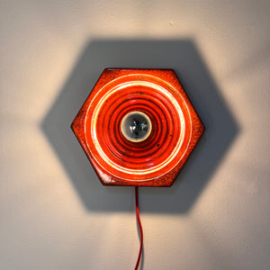 Wandlampe rot Keramik von Hustadt Leuchten