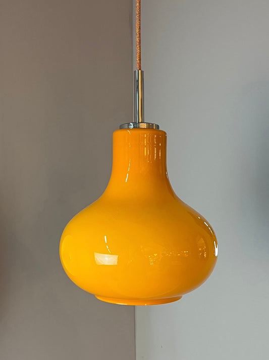Hängelampe gelb Glas