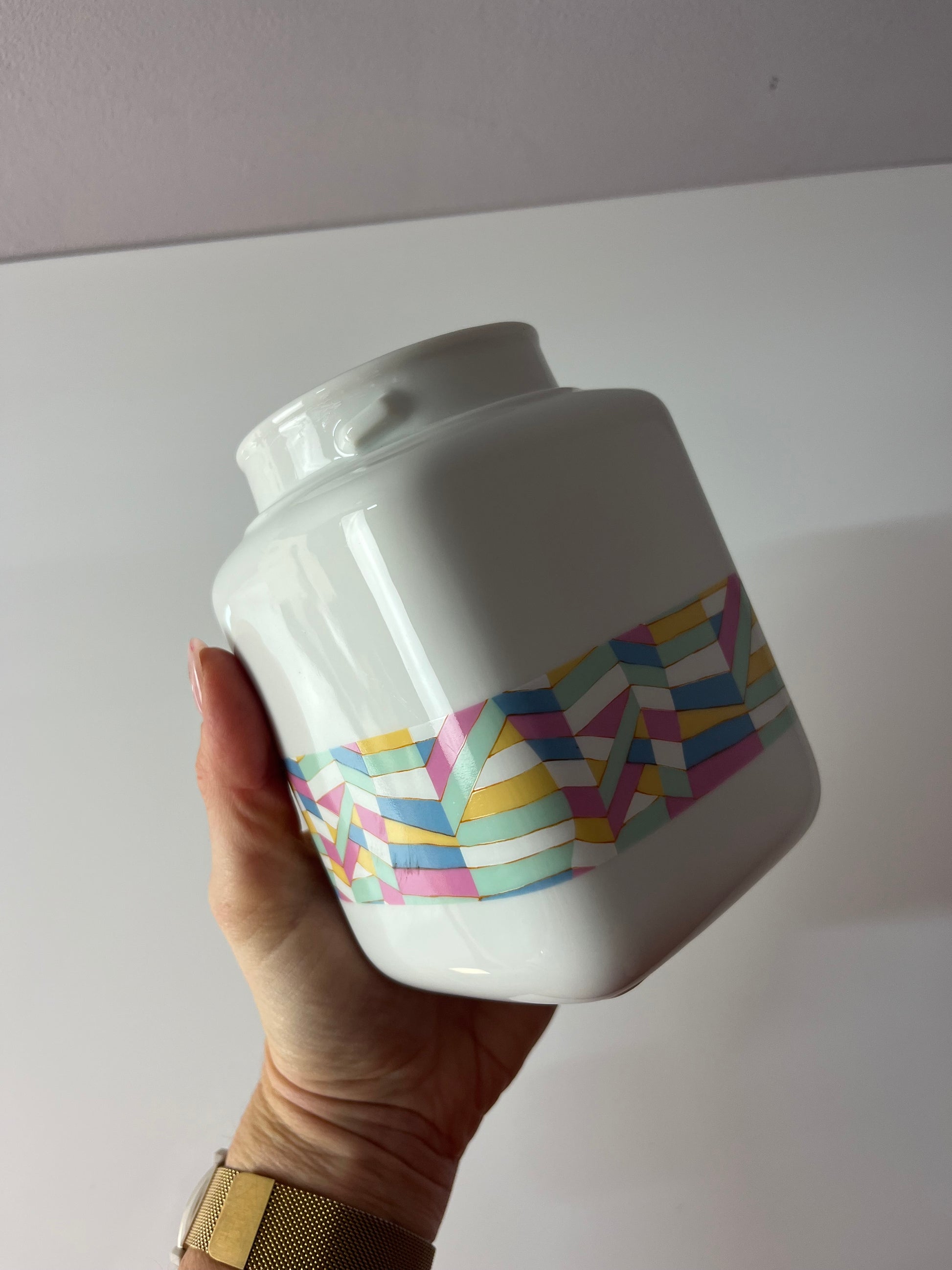 Aufbewahrungsdose Pastelltöne Porzellan