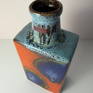 Vase 281-30 Fat Lava blau rot von on Scheurich West Germany