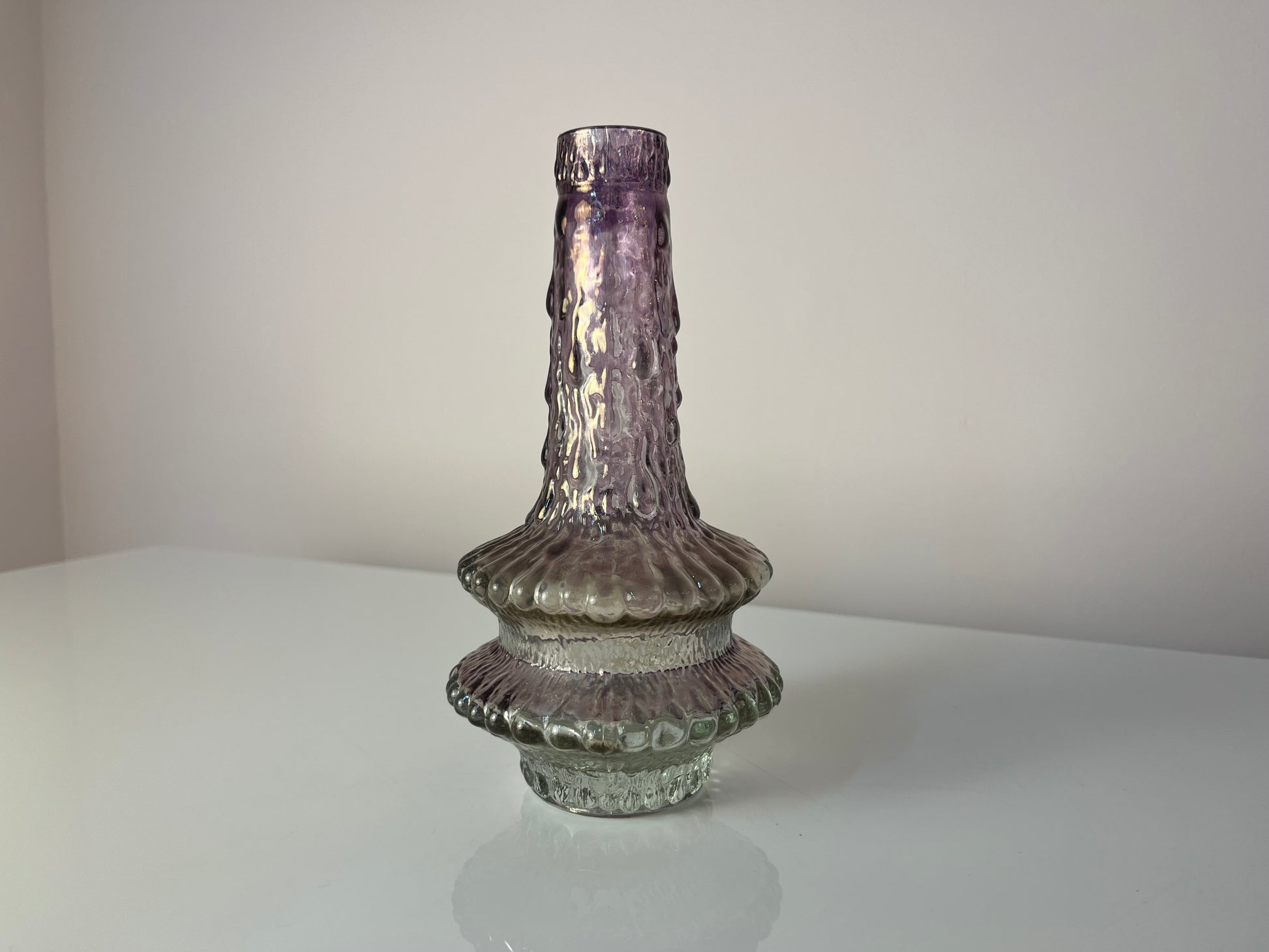 Vase Eisglas irisierend von Timo Sarpaneva für Iittala
