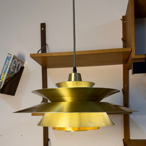 Lamellenlampe gold gelb von Bent Nordsted für Lyskær