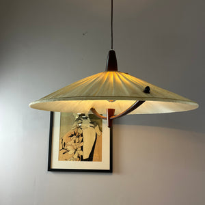 Hängelampe beige braun Teak von Temde