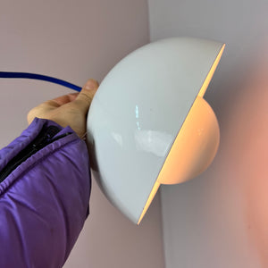 Hängelampe Flowerpot weiß Emaille von Verner Panton für Louis Poulsen