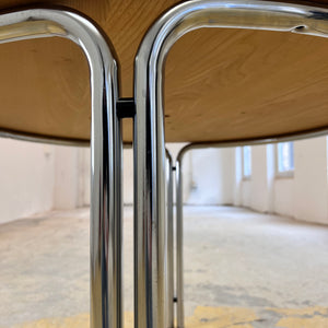 Runder Esstisch Palisander & Chrom