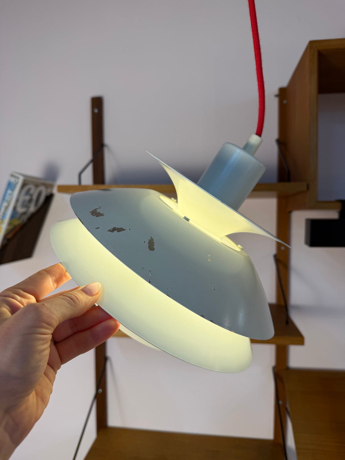Lamellenlampe weiß aus Dänemark