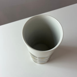 Vase Medaillon weiß Porzellan von Hans Theo Baumann für Thomas