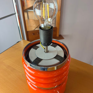 Tischlampe orange weiß von Enrico Tronconi