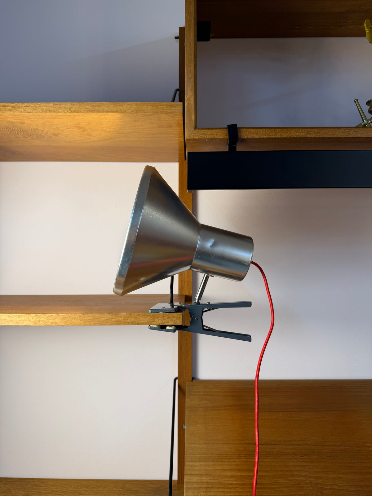 Klemmlampe silber aus Dänemark